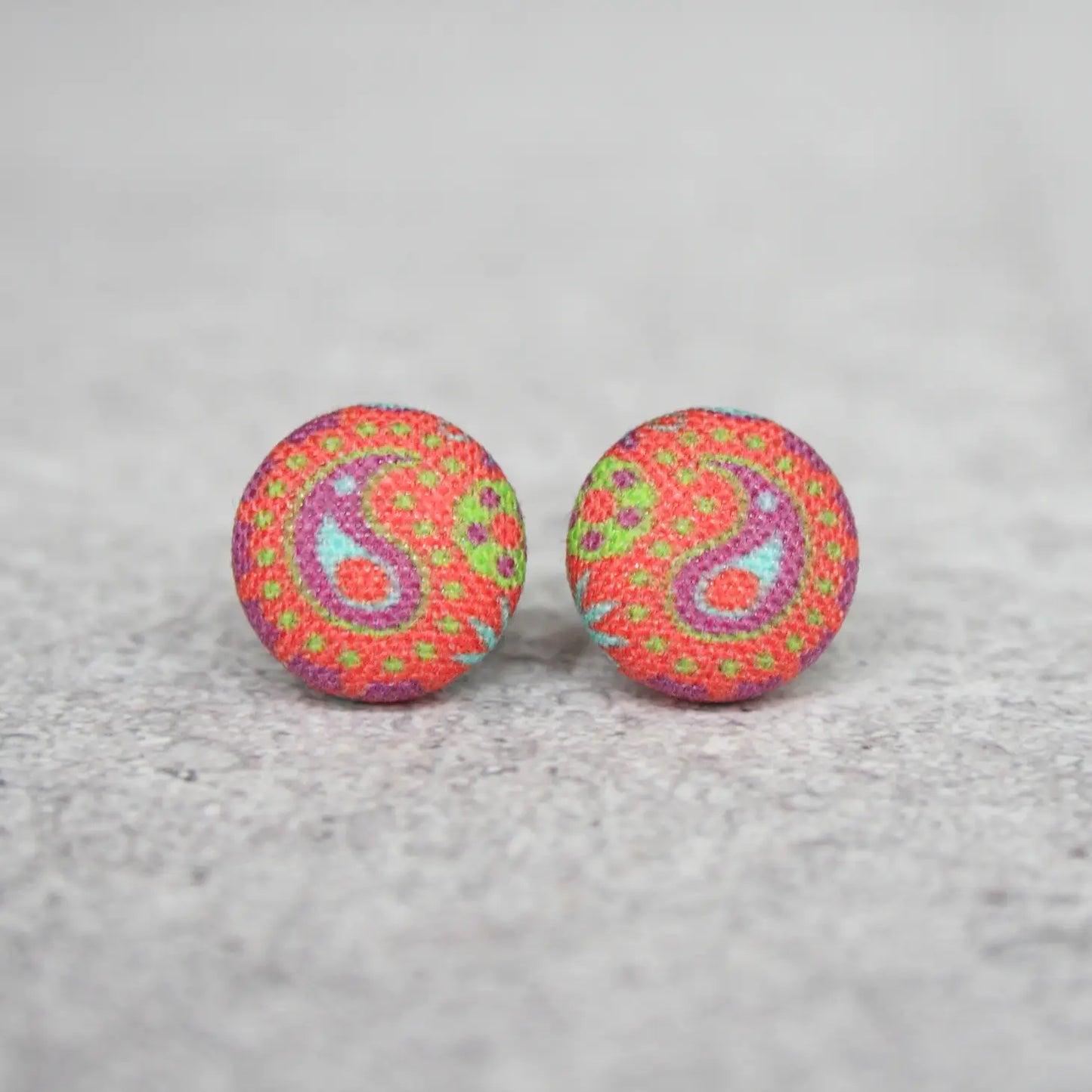 Fabric Stud Earrings