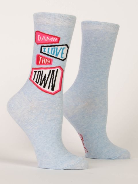 Blue-Q Love This Town Crew Socks