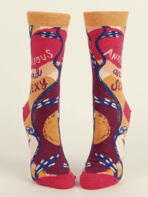 Blue Q Anxious & Sexy Women's Crew Socks
