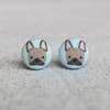 Fabric Stud Earrings