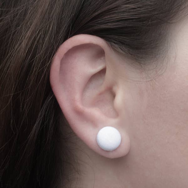 Fabric Stud Earrings