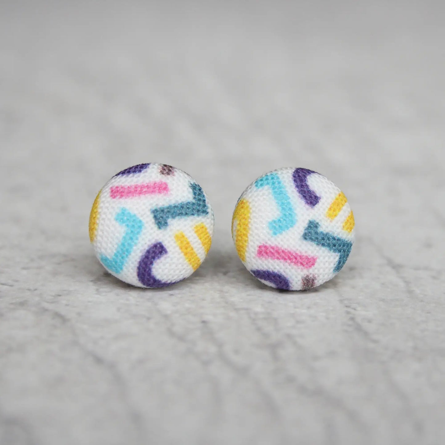 Fabric Stud Earrings