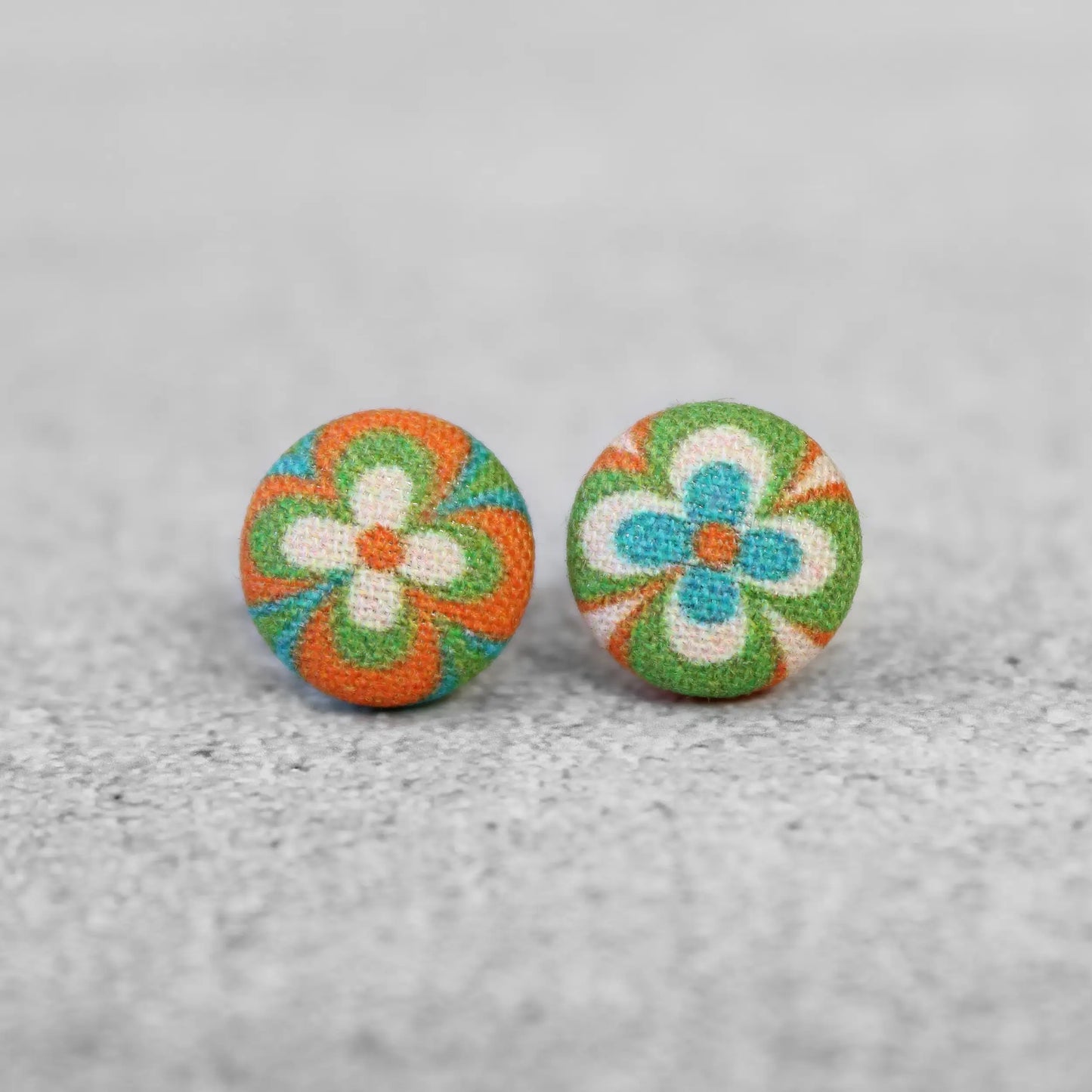 Fabric Stud Earrings