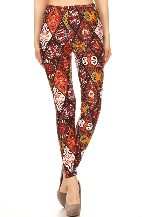 Retro Print Leggings