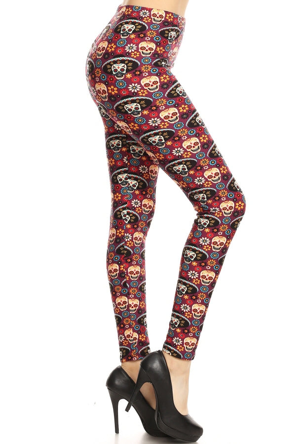 Day Of The Dead Print Legging's