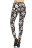 Black & White Skull Print Leggings