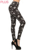 Skull and Axe Print Leggings