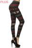 Pixelated Aztec Snowflake Leggings