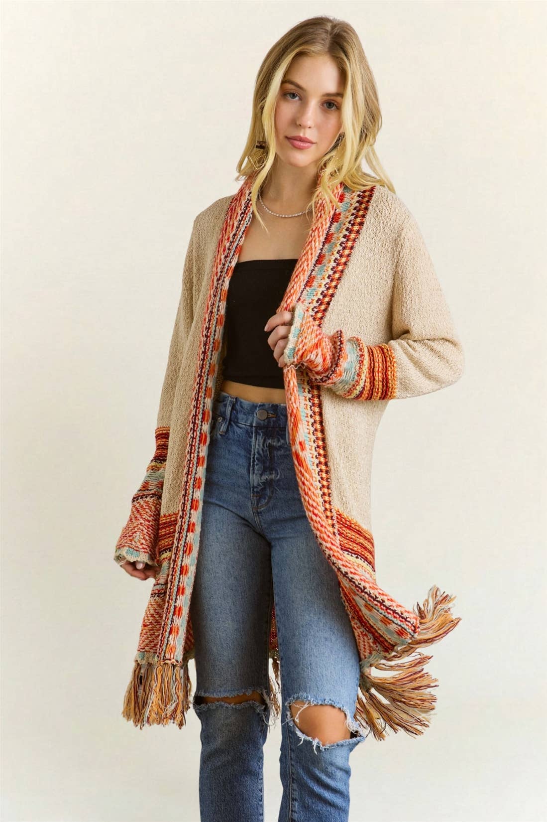 Cozy Boho Fringe Cardigan