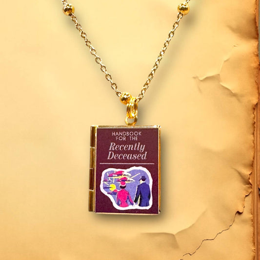 Beetlejuice Handbook Locket Necklace