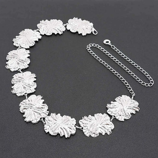 Floral Metal Chain Belt