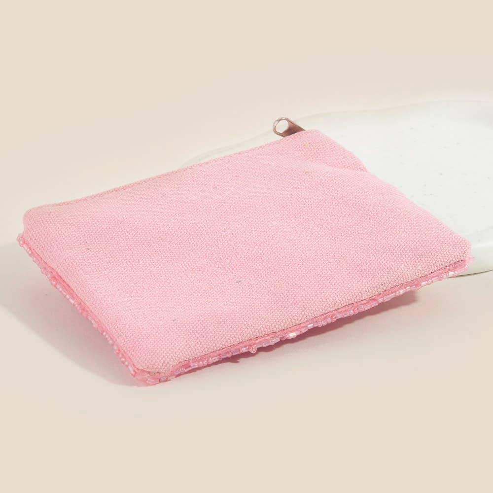 Heck Yes Seed Beaded Coin Purse