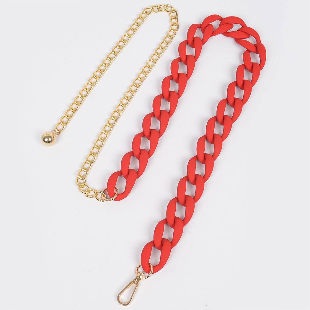 Vivid Matte Chain Belt