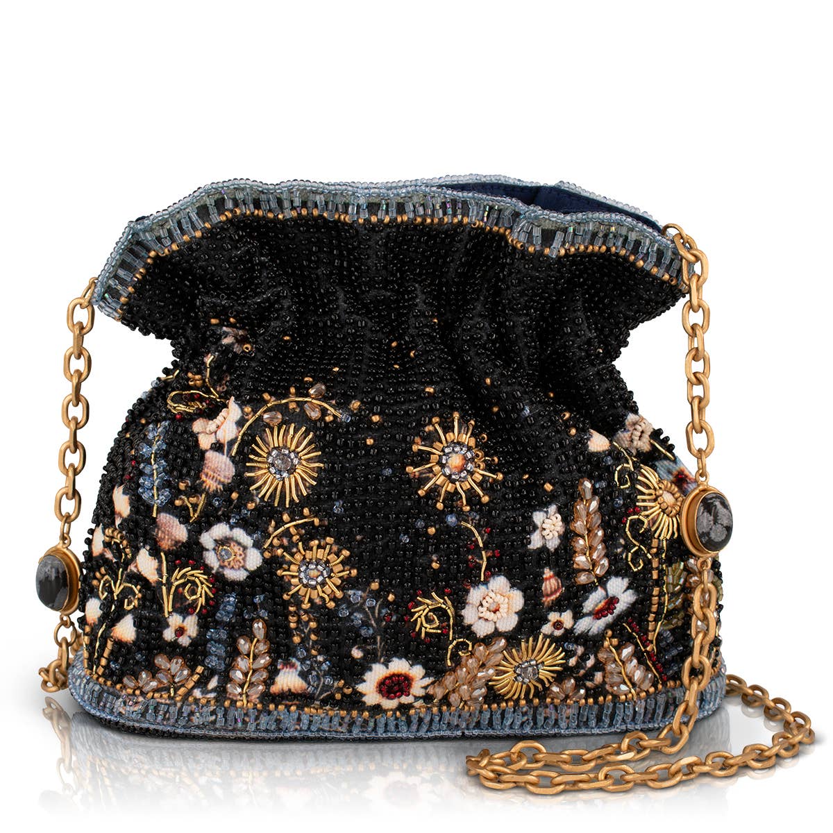 Le Jardin Beaded Floral Bucket Bag