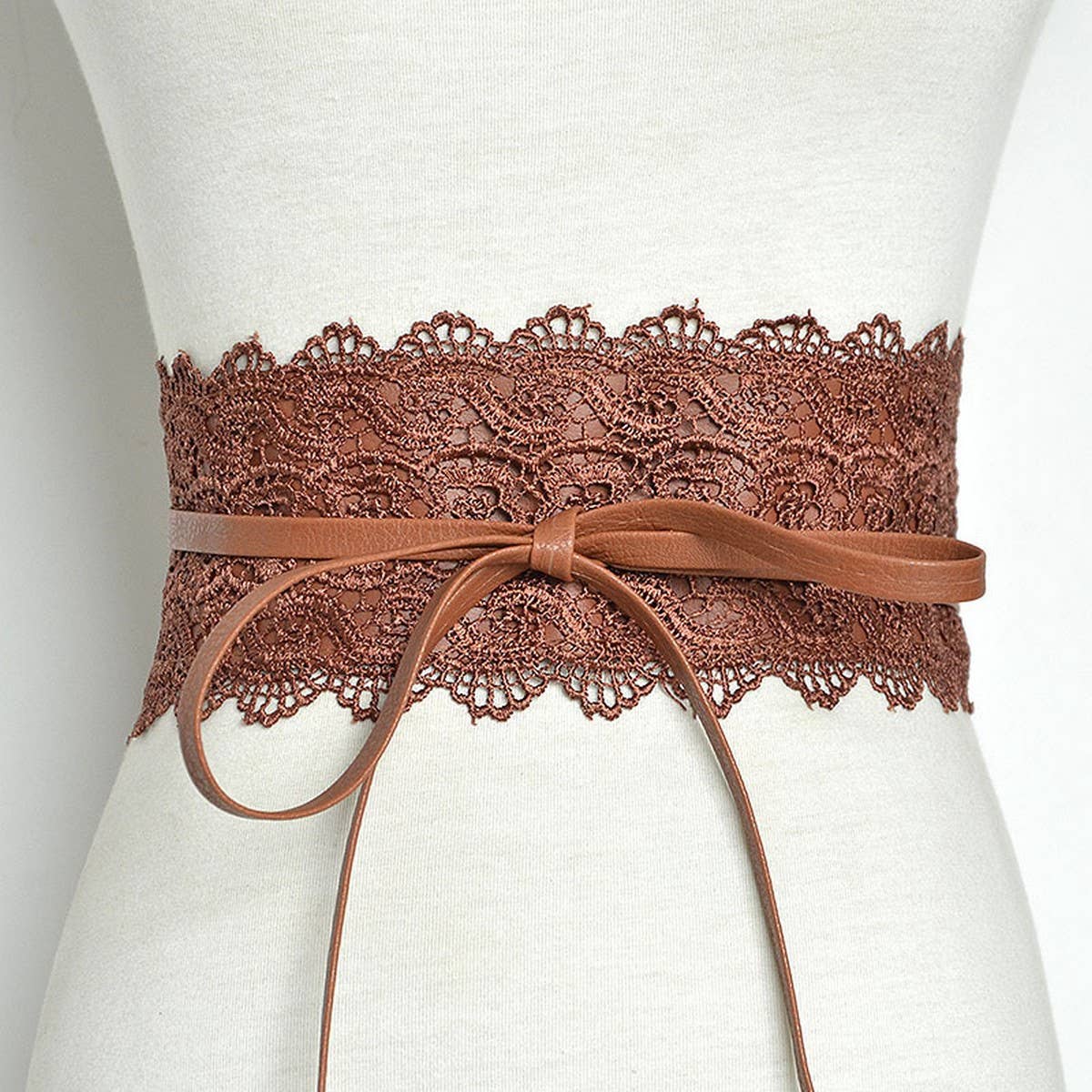 Elegant Lace Tie Belt