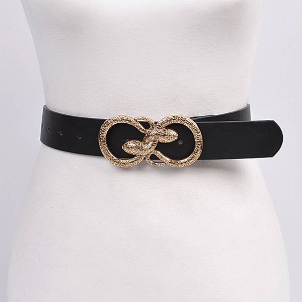 Double Snake Head Buckle Belt