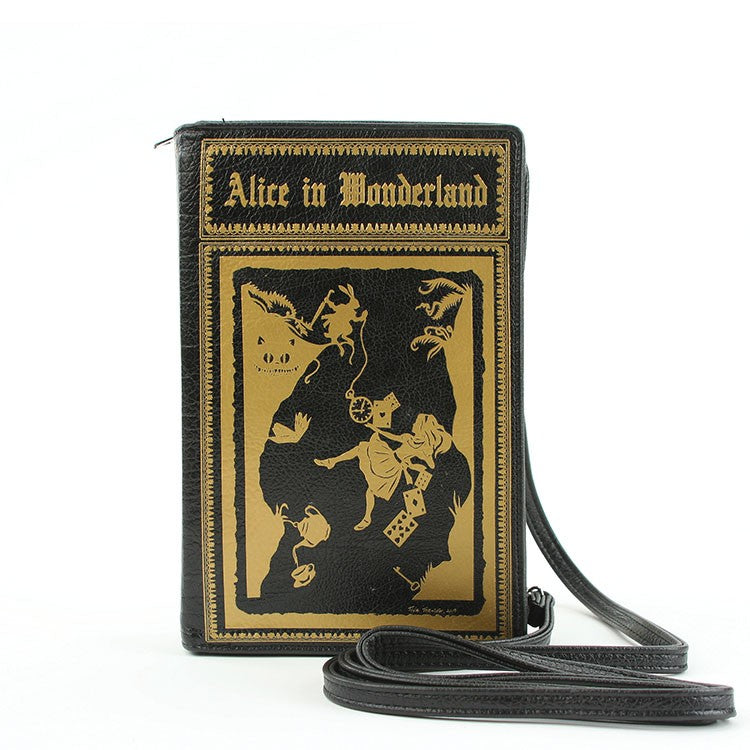 Alice in Wonderland Book Vinyl Crossbody