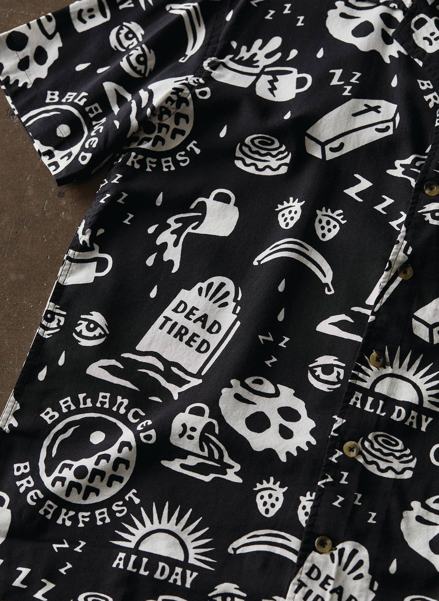 Dead Tired Coffee Button Down Shirt