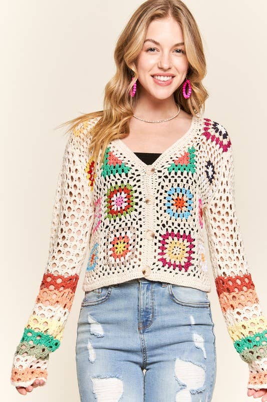 Crochet Knit Cardigan