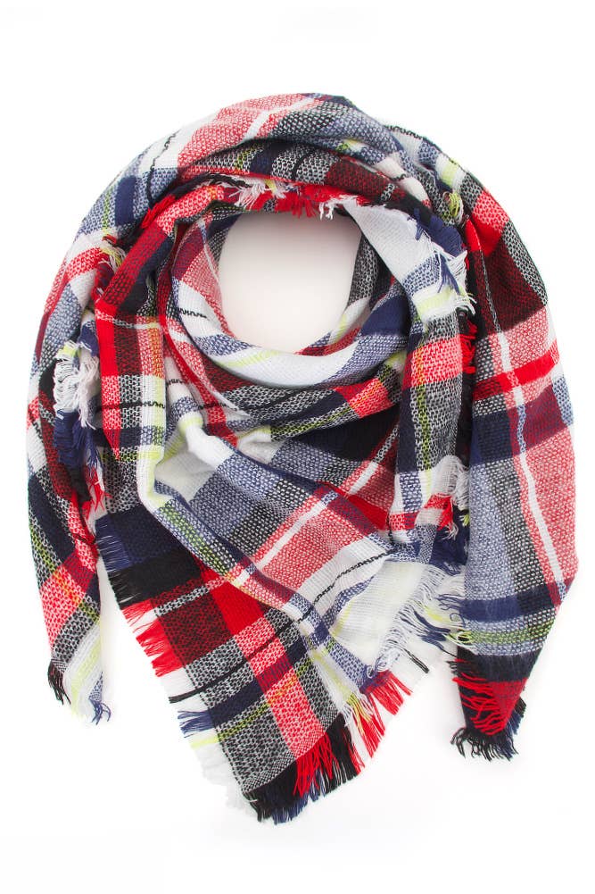 Plaid Blanket Scarf