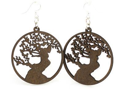 Wooden Bonsai Earrings