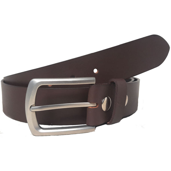 Men's Genuine Leather Brown Belt