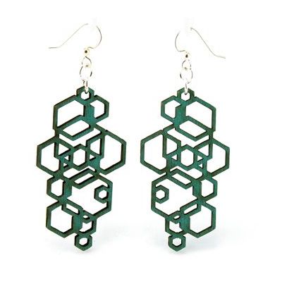 Hexagon Cluster Earrings