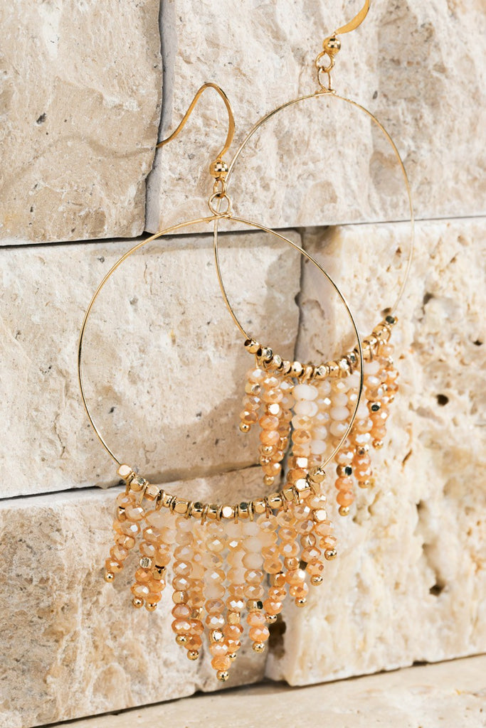 Chandelier Beaded Tassel Earrings