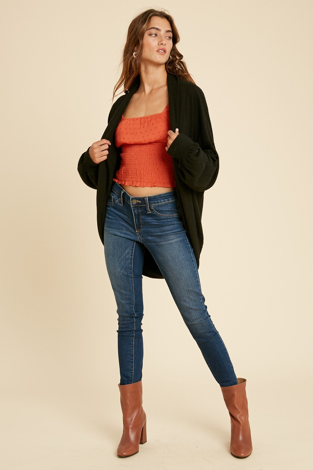 Smocked Square Neck Top