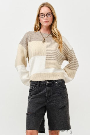 Neutrals Colorblock Sweater