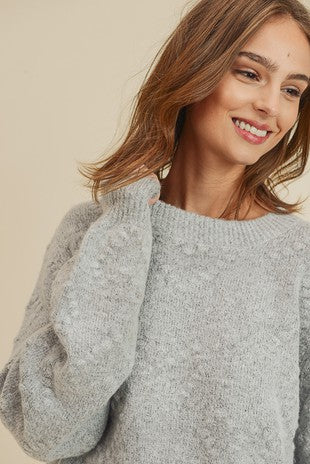Oversized Heart Sleeve Sweater