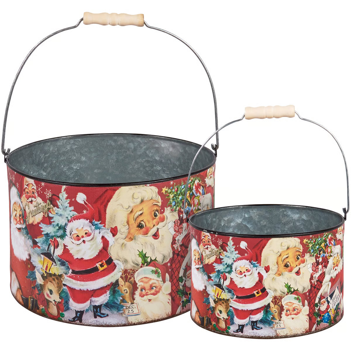 Retro Santa Bucket Set