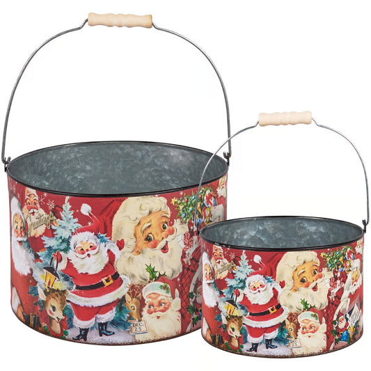 Retro Santa Bucket Set