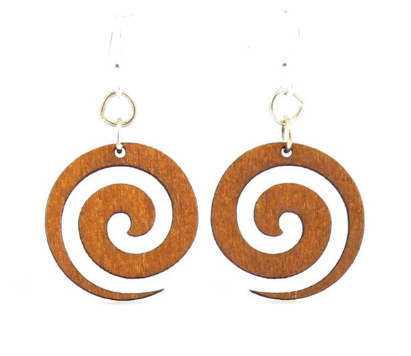 Spiral Wood Earrings