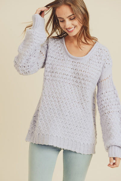 Boho Periwinkle Sweater