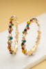 Multi Color Stone & Pearl Hoops