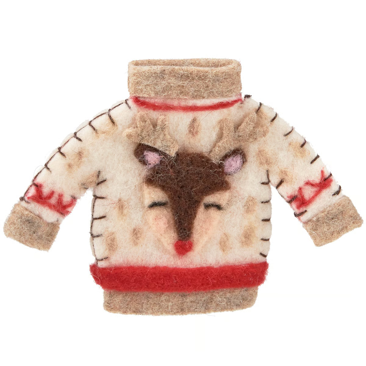 Ugly Sweater Rudolph Felt Ornament