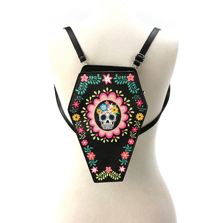 Sugar Skull Coffin Backpack