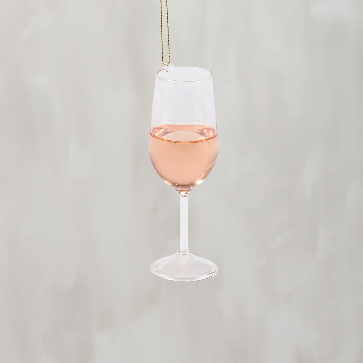 Glass Blush Wine Ornament