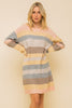 Pastel Stripe Sweater Dress