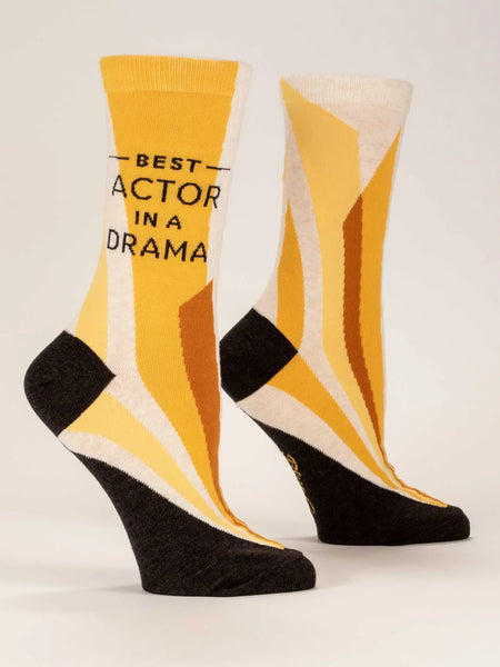 Blue Q Best Actor In A Drama Womens Crew Socks