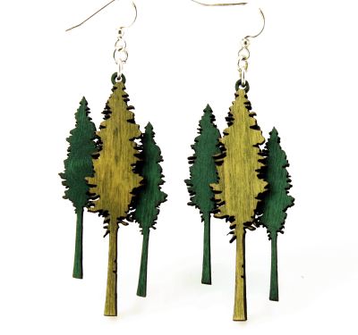 Wooden Trees Earrings