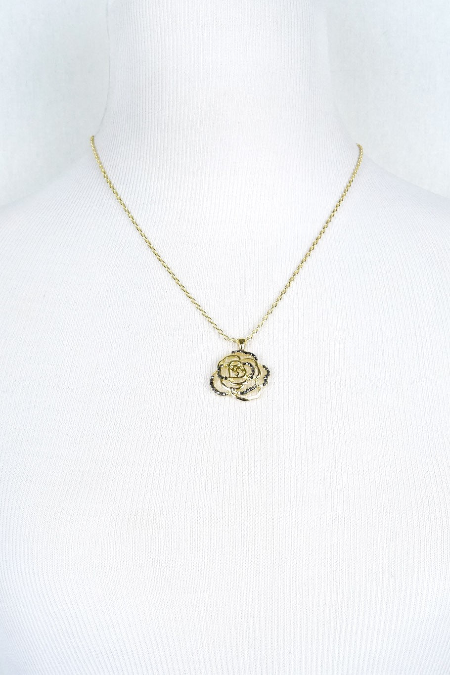Delicate Rose Pendant Necklace