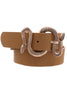 Snake Buckle Leather Belt