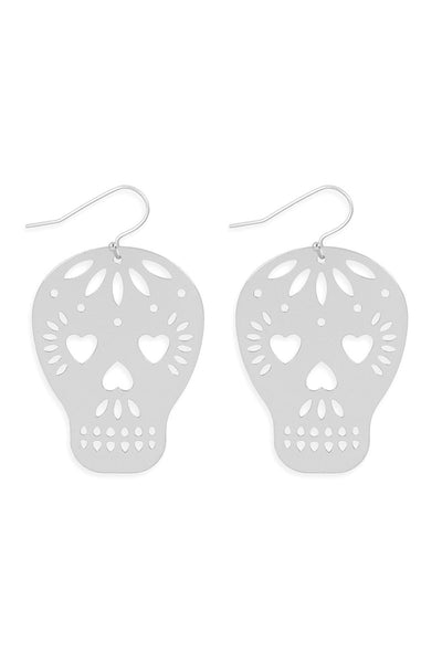 Skull Filigree Dangle Earrings