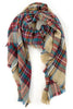 Oversized Plaid Blanket Scarf