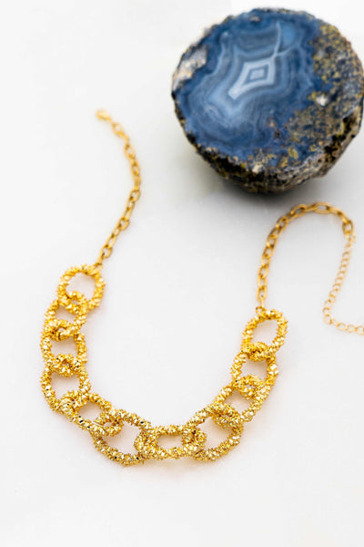 Textured Chunky Chain Link Necklace