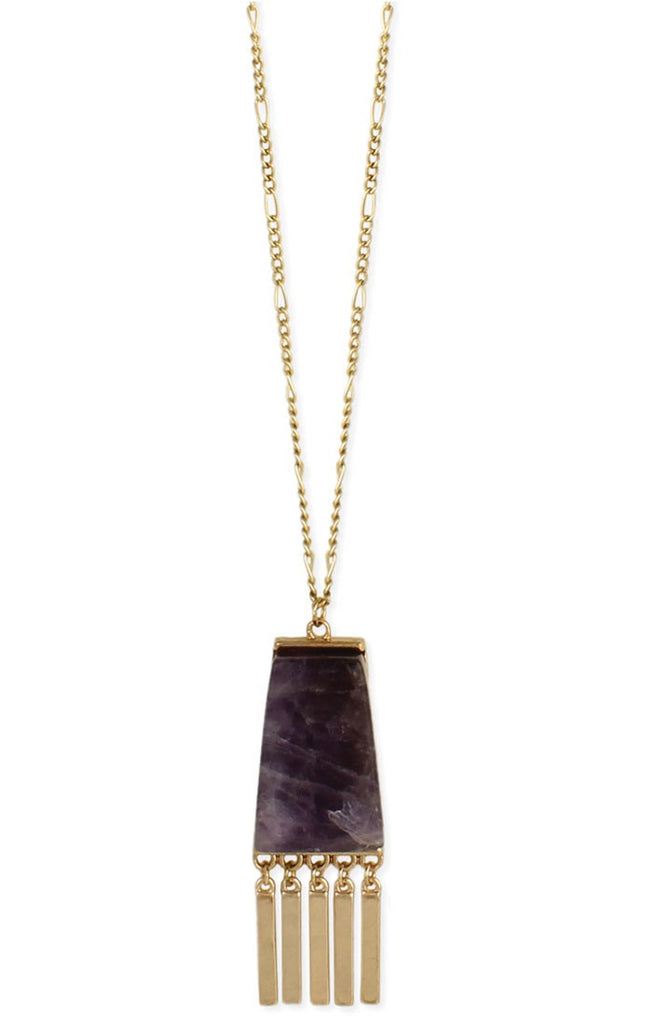 Long Amethyst Necklace