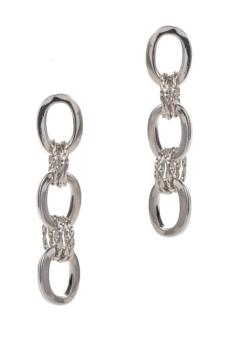 Chunky Link Chain Dangle Earrings