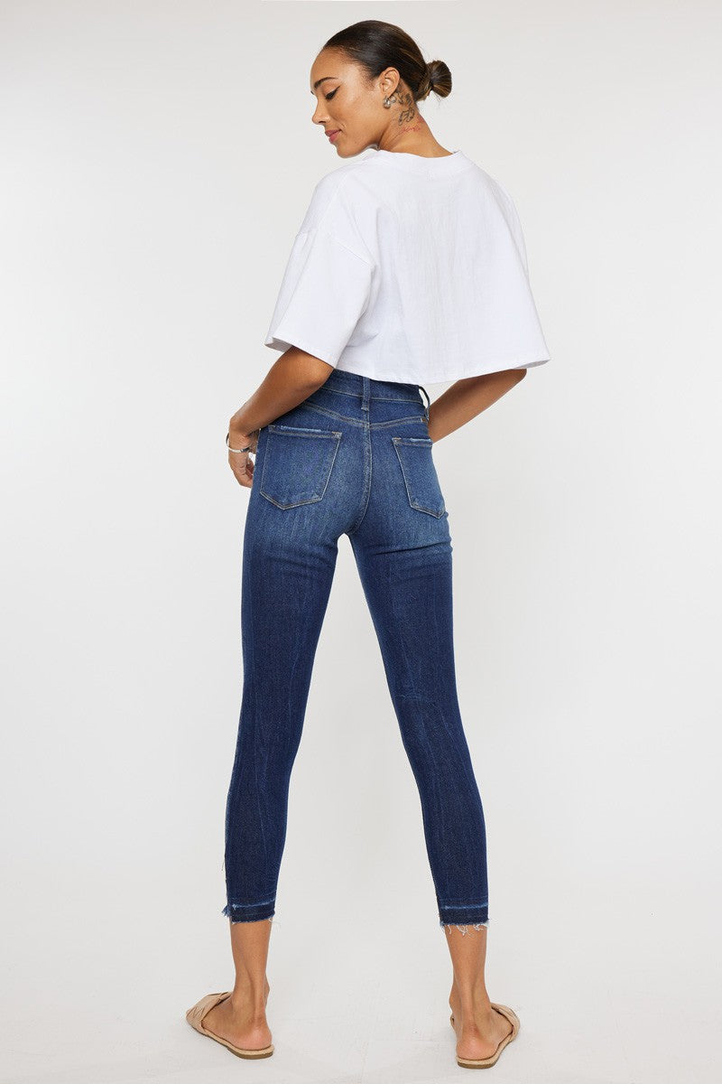 Stretchy High Rise Skinny Ankle Jeans